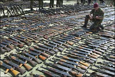 AK-47 assault rifles (not wespons) used by drug cartels