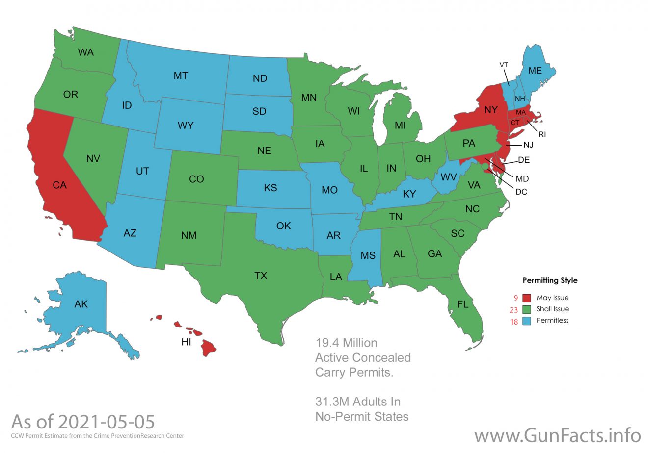 Ccw Concealed Carry States Map