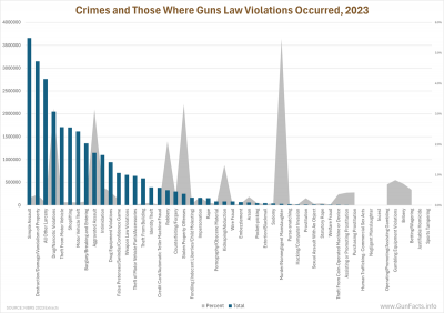 Crimes and those where gun law violations occurred, 2023